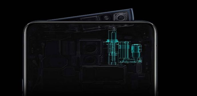 Reno phones have a wedge-shaped pop-up camera Reno phones have a wedge-shaped pop-up camera