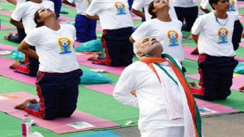 File photo of PM Narendra Modi during a yoga day event. File photo of PM Narendra Modi during a yoga day event.
