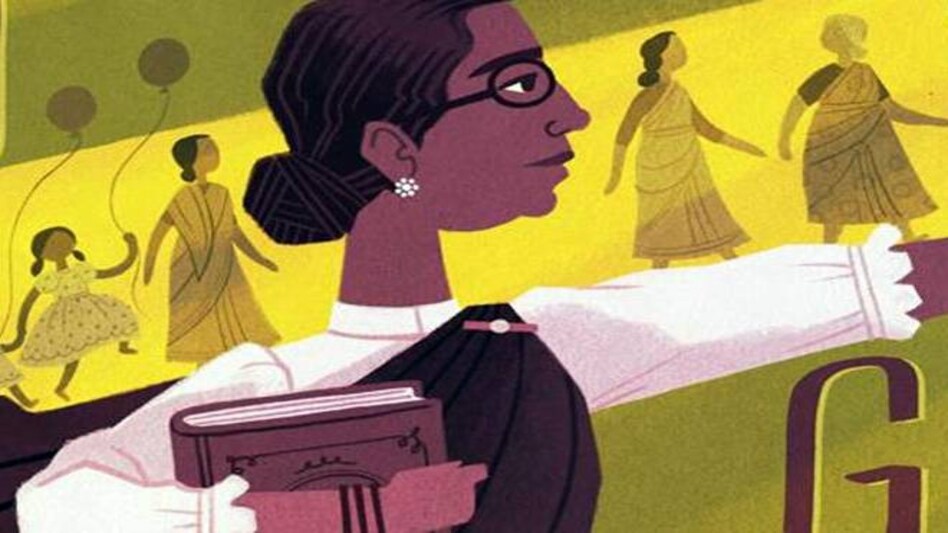 The Doodle on Dr Muthulakshmi Reddi was created by Bangalore-based guest artist Archana Sreenivasan The Doodle on Dr Muthulakshmi Reddi was created by Bangalore-based guest artist Archana Sreenivasan