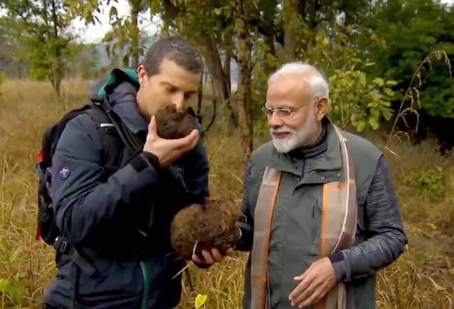 Bear Grylls is going to share screen space with Prime Minister Narendra Modi on the August 12th episode of his famous show Man Vs Wild on Discovery channel. Bear Grylls is going to share screen space with Prime Minister Narendra Modi on the August 12th episode of his famous show Man Vs Wild on Discovery channel.