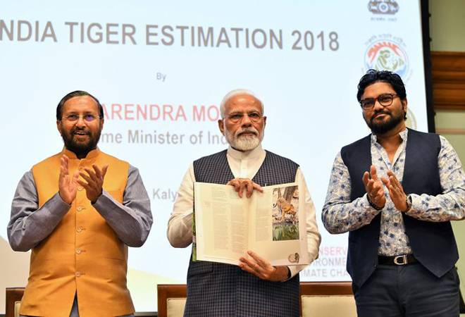 Tiger Census released by PM Modi Tiger Census released by PM Modi