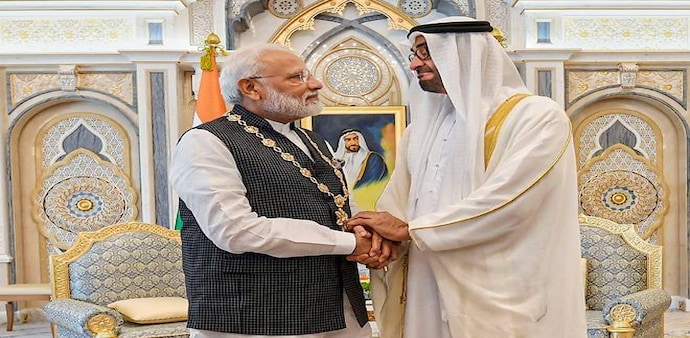 Modi thanked the UAE government for the honour and dedicated the award to the skills and abilities of 1.3 billion Indians. Modi thanked the UAE government for the honour and dedicated the award to the skills and abilities of 1.3 billion Indians.