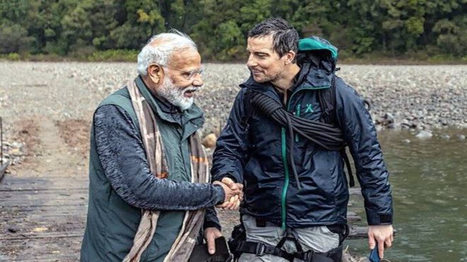 Man Vs Wild With Bear Grylls and Prime Minister Modi will premiere on 12 Discovery channels in India on August 12 and will be showcased across 180 countries. Man Vs Wild With Bear Grylls and Prime Minister Modi will premiere on 12 Discovery channels in India on August 12 and will be showcased across 180 countries.