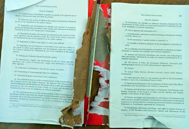 PDP MP Mir Mohammad Fayaz tears Constitution after Amit Shah's proposal to revoke Article 370