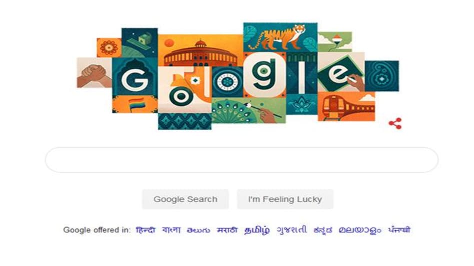 Google Doodle on 73rd Independence Day Google Doodle on 73rd Independence Day