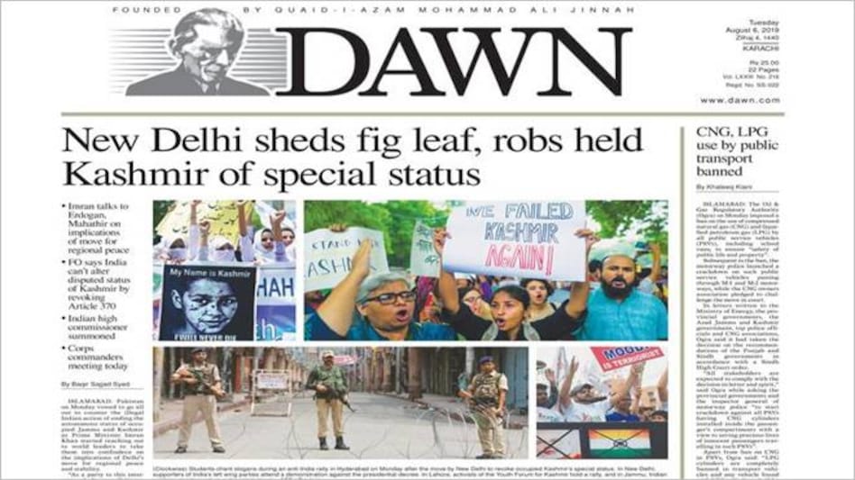 Article 370 revoked: Pakistani media calls it dark hour for Kashmir Article 370 revoked: Pakistani media calls it dark hour for Kashmir