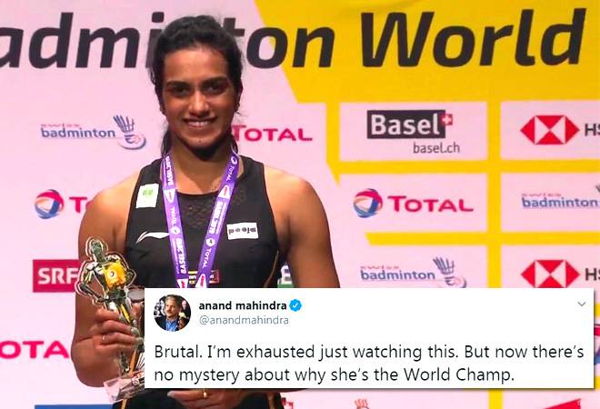 Badminton champion PV Sindhu's 'brutal' workout leaves Anand Mahindra 'exhausted'
