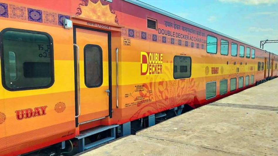 Railways second double-decker Uday Express will run between Visakhapatnam and Vijayawada in the East Coast Railway zone. (PTI) Railways second double-decker Uday Express will run between Visakhapatnam and Vijayawada in the East Coast Railway zone. (PTI)