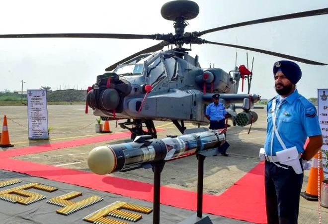 Apache AH-64E helicopters: IAF gives water cannon salute before induction at Pathankot airbase