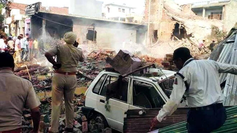Explosion in firecracker factory explosion in Batala, Punjab Explosion in firecracker factory explosion in Batala, Punjab