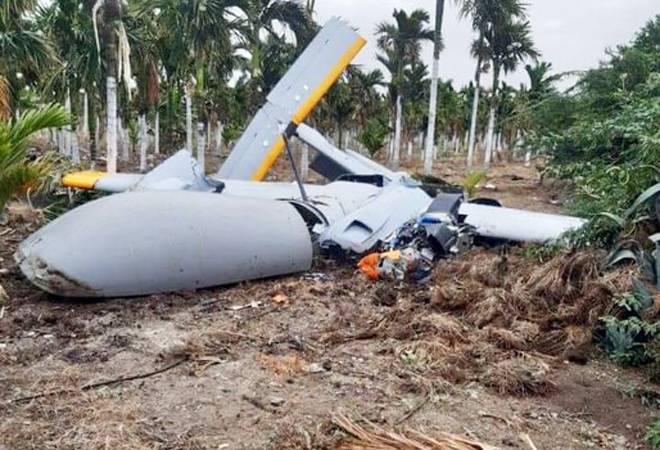 DRDO aircraft Rustom-2 crashes in Karnataka DRDO aircraft Rustom-2 crashes in Karnataka