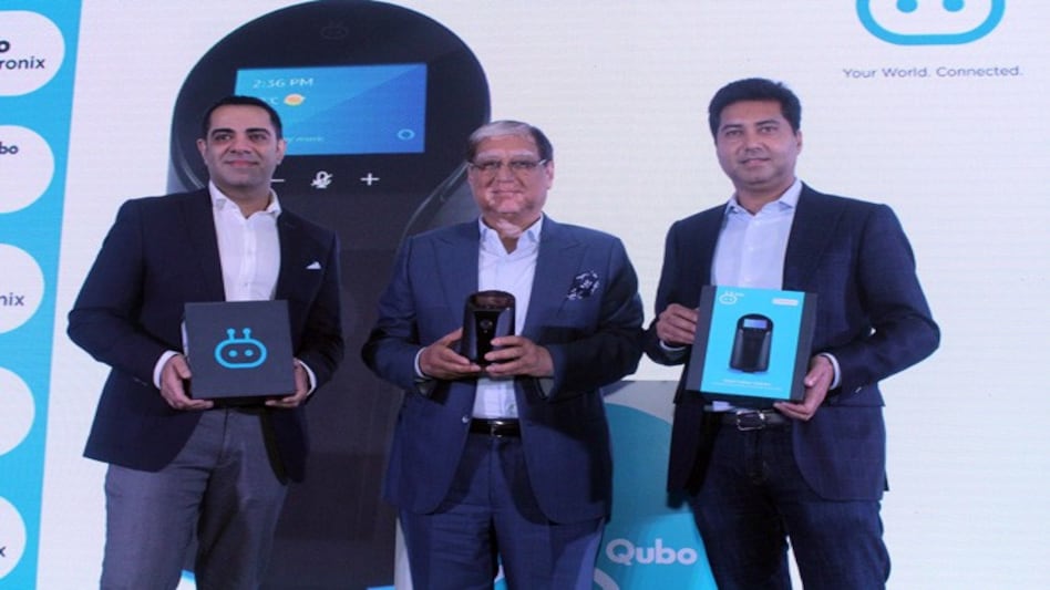 (From left) Nikhil Rajpal, CEO, Hero Electronix; Suman Kant Munjal, Chairman, Hero Electronix; Ujjwal Munjal, Founder Director, Hero Electronix launch the company's line of AI-enabled connected smart devices. (From left) Nikhil Rajpal, CEO, Hero Electronix; Suman Kant Munjal, Chairman, Hero Electronix; Ujjwal Munjal, Founder Director, Hero Electronix launch the company's line of AI-enabled connected smart devices.