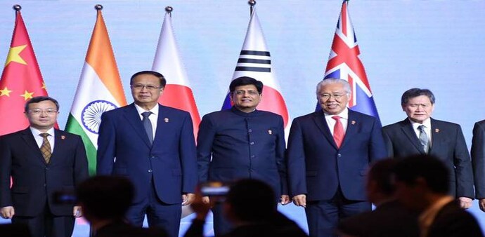 Union Commerce Minister Piyush Goyal during the plenary session of the 7th RCEP Ministerial Meeting in Bangkok on Sunday. Union Commerce Minister Piyush Goyal during the plenary session of the 7th RCEP Ministerial Meeting in Bangkok on Sunday.