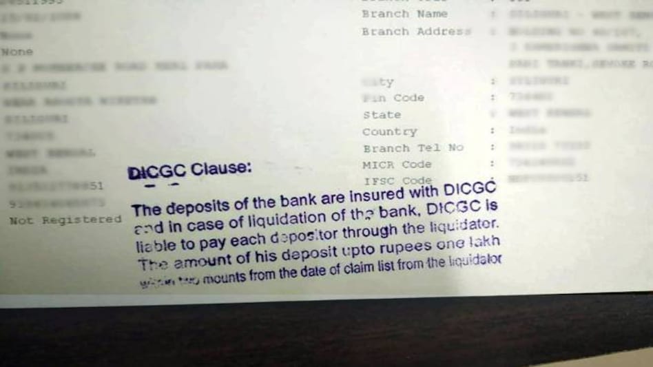 Each depositor in a bank is insured up to a maximum of Rs 1 lakh if a bank collapses or its licence is cancelled by the RBI. Each depositor in a bank is insured up to a maximum of Rs 1 lakh if a bank collapses or its licence is cancelled by the RBI.