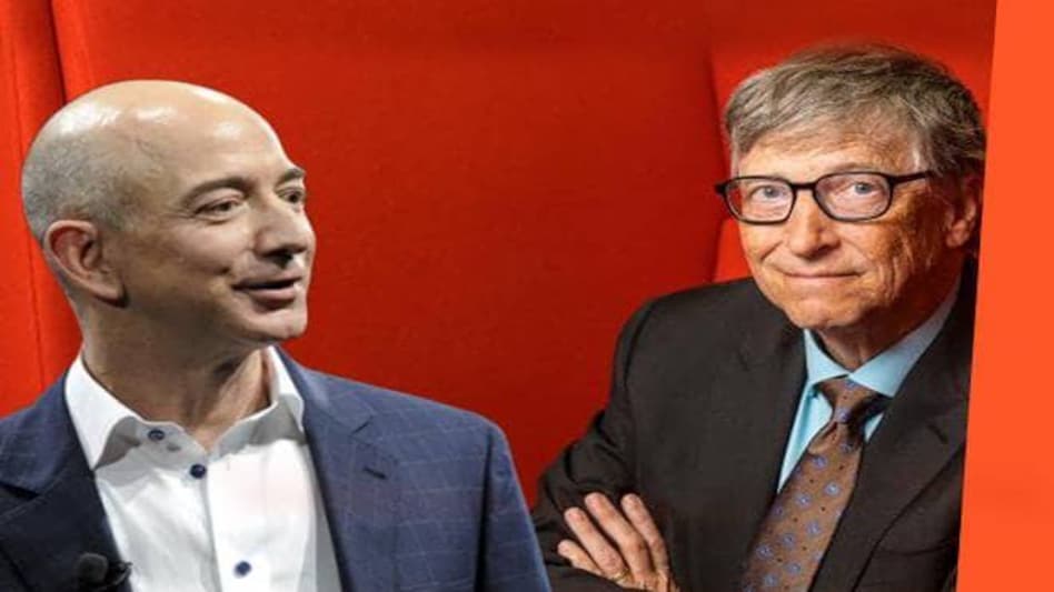 Microsoft Corp co-founder Bill Gates and Amazon founder Jeff Bezos Microsoft Corp co-founder Bill Gates and Amazon founder Jeff Bezos