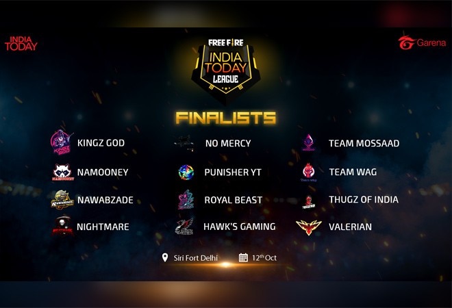 Free Fire India Today League: 12 teams to battle it out at India finale on October 12