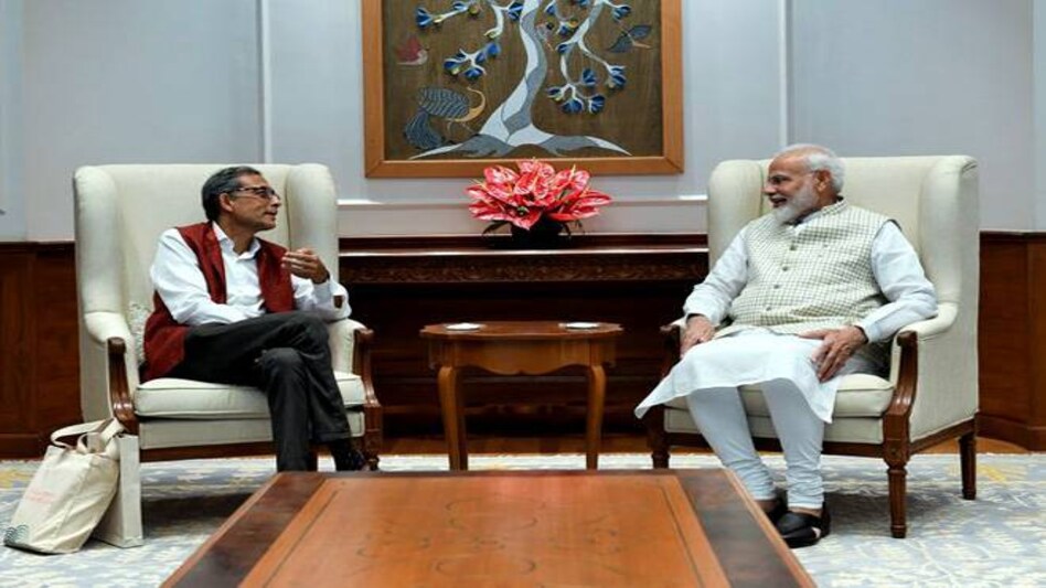 Nobel laureate Abhijit Banerjee met Prime Minister Narendra Modi on Tuesday morning. Nobel laureate Abhijit Banerjee met Prime Minister Narendra Modi on Tuesday morning.