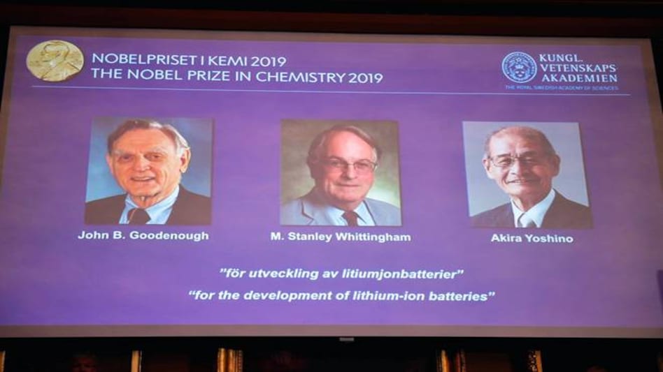 John Goodenough, Stanley Whittingham and Akira Yoshino win Nobel Prize 2019 in Chemistry for work on lithium-ion batteries John Goodenough, Stanley Whittingham and Akira Yoshino win Nobel Prize 2019 in Chemistry for work on lithium-ion batteries