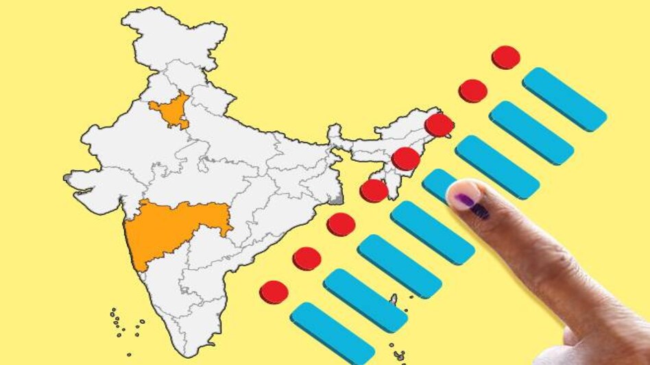 Maharashtra Haryana Assembly Elections: A total of 44.80% voters turned up at polling booths in the states of Maharashtra and Haryana till 4 pm. Maharashtra Haryana Assembly Elections: A total of 44.80% voters turned up at polling booths in the states of Maharashtra and Haryana till 4 pm.