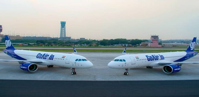 GoAir currently operates over 325 daily flights around the globe. GoAir currently operates over 325 daily flights around the globe.