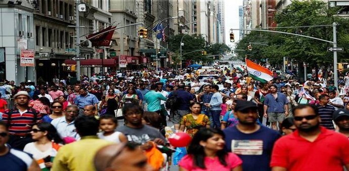 Out of the total US population of 327 million, 44.7 million people were foreign-born population. Out of the total US population of 327 million, 44.7 million people were foreign-born population.