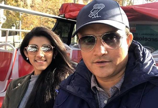 Sourav Ganguly with his daughter Sana Ganguly