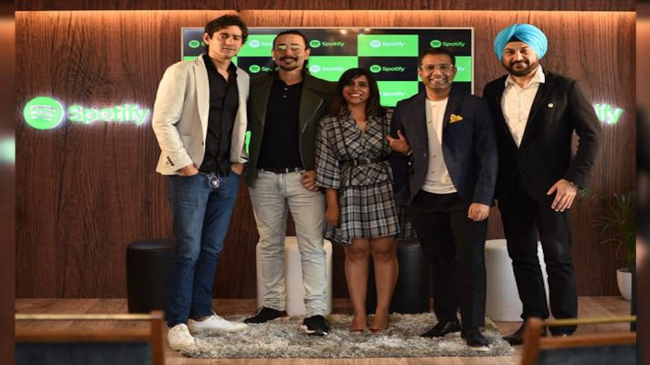 (L-R) Gaurav Kapur, Mantra Mugdh, Aastha Atray, Ankit Vengurlekar and Amarjit Batra at the Spotify Originals launch event in Mumbai (L-R) Gaurav Kapur, Mantra Mugdh, Aastha Atray, Ankit Vengurlekar and Amarjit Batra at the Spotify Originals launch event in Mumbai