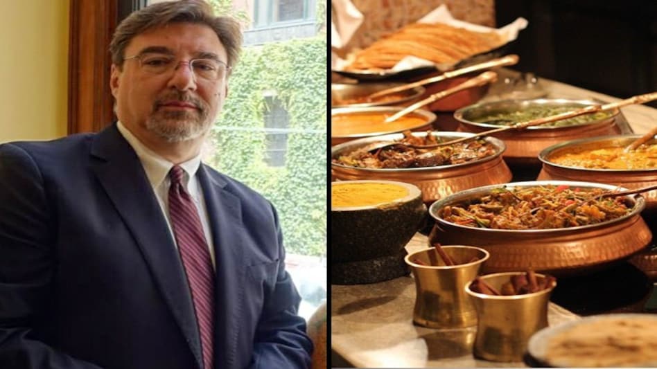 Tom Nichols (left) called Indian food terrible in a tweet Tom Nichols (left) called Indian food terrible in a tweet