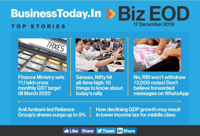 Biz EOD: Govt's tax ambitions, markets at new high, slow GDP growth means less income tax