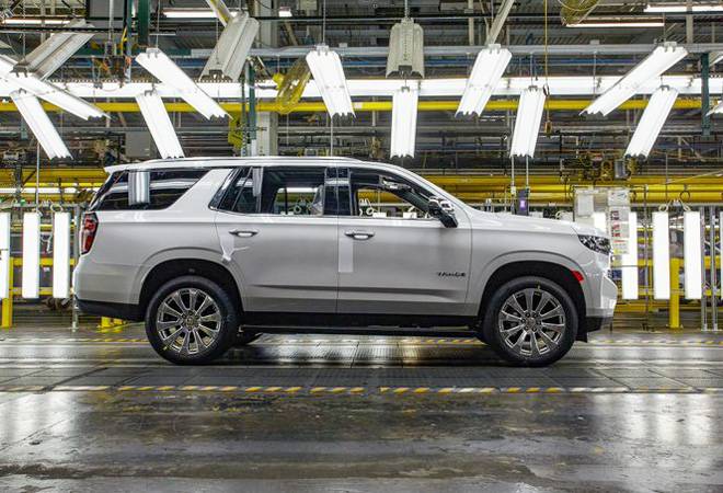 The 2021 Chevrolet Tahoe  is 6.7 inches longer than the current Tahoe and can carry as much as 122.9 cubic feet of cargo.