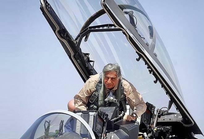 Tata Sons' Chairman Emeritus Ratan Tata flying F18 Super Hornet Tata Sons' Chairman Emeritus Ratan Tata flying F18 Super Hornet