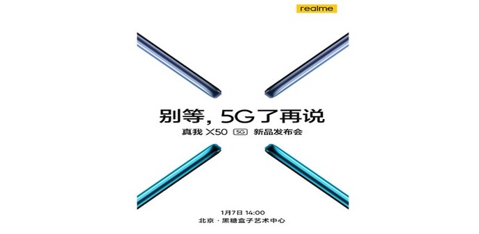 Realme announced the launch details of Realme X50 on Weibo (Photo credit: Realme/ Weibo) Realme announced the launch details of Realme X50 on Weibo (Photo credit: Realme/ Weibo)