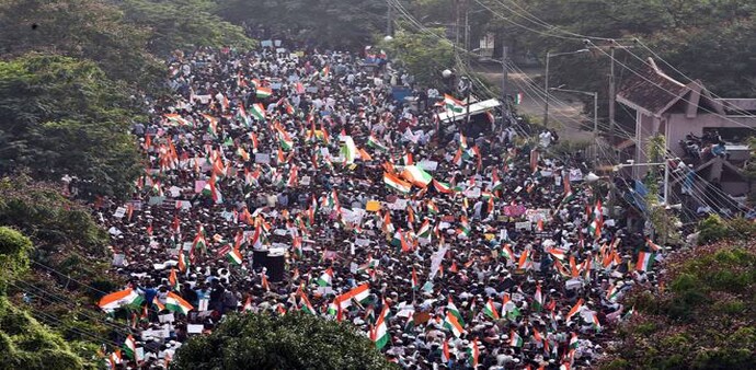 Anti-CAA protests: Hyderabad witnessed a 'Million March' Anti-CAA protests: Hyderabad witnessed a 'Million March'