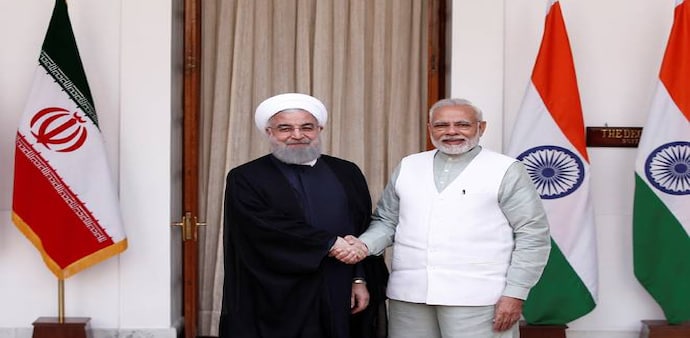 File photo of Iran President Hassan Rouhani with PM Narendra Modi File photo of Iran President Hassan Rouhani with PM Narendra Modi