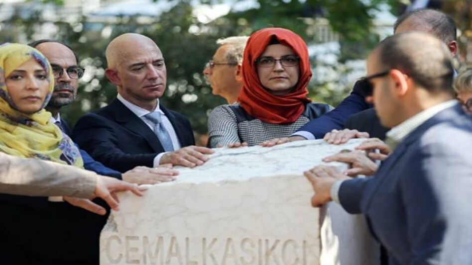 Chief Executive Jeff Bezos posted the tweet along with a hashtag #Jamal. Chief Executive Jeff Bezos posted the tweet along with a hashtag #Jamal.