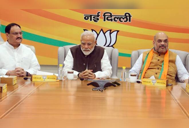 BJP president Jagat Prakash Nadda with PM Modi and Amit Shah / Image source: Twitter BJP president Jagat Prakash Nadda with PM Modi and Amit Shah / Image source: Twitter