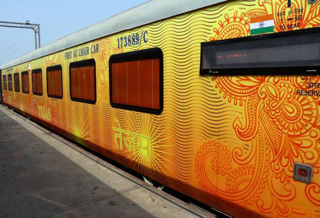 Ahmedabad -Mumbai Tejas Express: Meals will be served by on-board service staff in the train. Also, tea and coffee vending machines will be available for the passengers Ahmedabad -Mumbai Tejas Express: Meals will be served by on-board service staff in the train. Also, tea and coffee vending machines will be available for the passengers