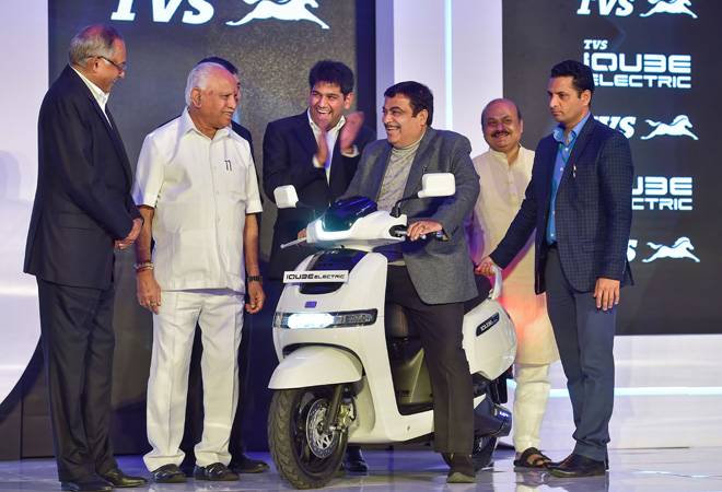The iQube Electric scooter will initially be sold from ten dealerships in Karnataka. The company also promises to set up ten charging points in the state The iQube Electric scooter will initially be sold from ten dealerships in Karnataka. The company also promises to set up ten charging points in the state