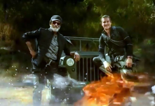 Bear Grylls shares first look of Rajinikanth in Man vs Wild