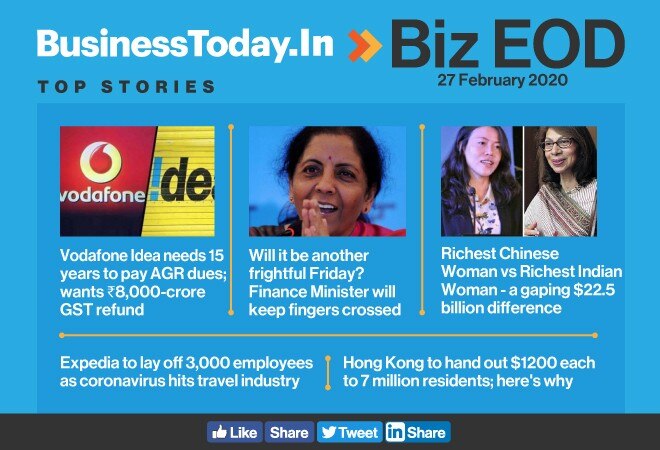 Biz EOD: Voda Idea wants time; GDP numbers on Friday; shot in arm for Hong Kong economy