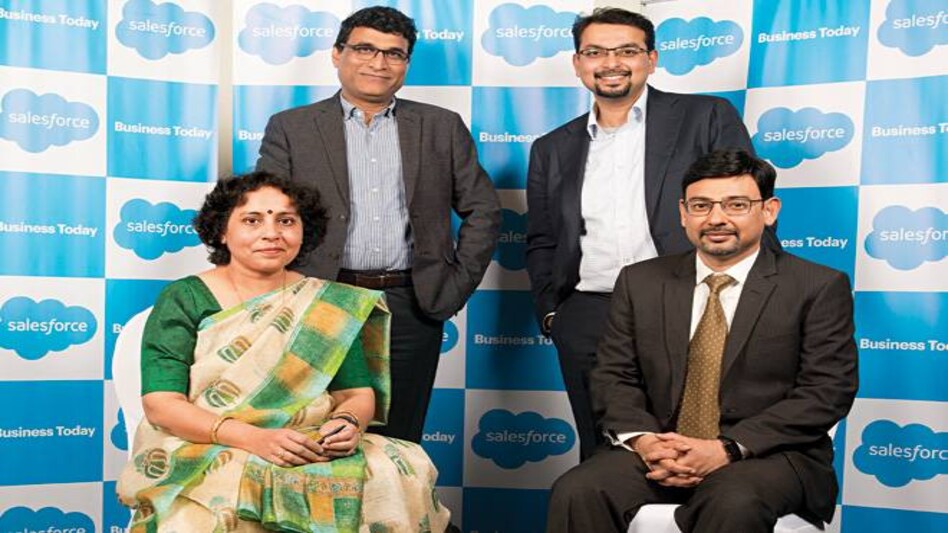 Panellists (clockwise): Seema Gaur, Mehmood Mansoori, Sachin Goel and Ayan Sarkar / Photograph by Rachit Goswami Panellists (clockwise): Seema Gaur, Mehmood Mansoori, Sachin Goel and Ayan Sarkar / Photograph by Rachit Goswami