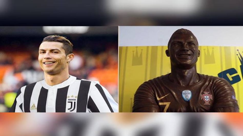 Chocolate statue of Cristiano Ronaldo Chocolate statue of Cristiano Ronaldo