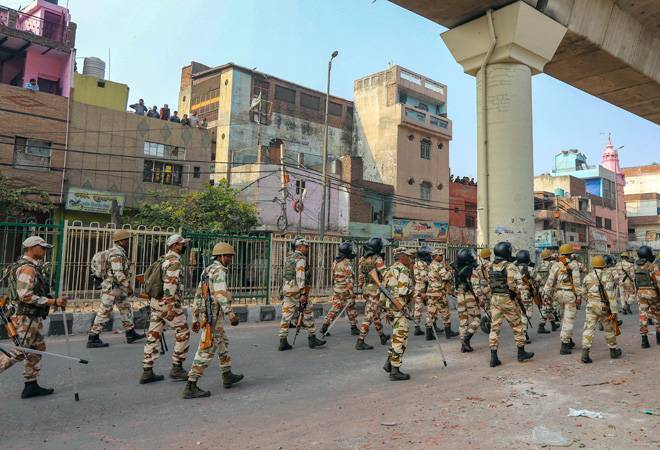 Heavy security deployed following clashes over the new citizenship law at Maujpur area of East Delhi Heavy security deployed following clashes over the new citizenship law at Maujpur area of East Delhi