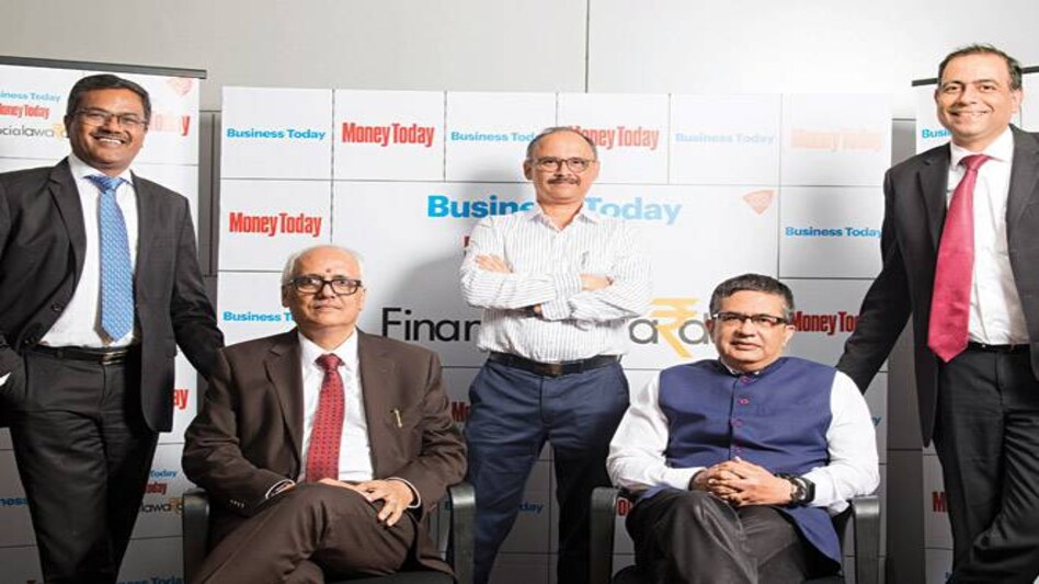 The Jury (from left): Sunil Rohokale, MD & CEO, ASK Group; V.K. Sharma, Former Chairman, LIC, Prof. Sandesh Kirkire, IMC PVG Chair in Banking & Finance, JBIMS; Ashishkumar Chauhan, MD & CEO, BSE; Vishal Dhawan, Founder, Plan Ahead Wealth Advisors The Jury (from left): Sunil Rohokale, MD & CEO, ASK Group; V.K. Sharma, Former Chairman, LIC, Prof. Sandesh Kirkire, IMC PVG Chair in Banking & Finance, JBIMS; Ashishkumar Chauhan, MD & CEO, BSE; Vishal Dhawan, Founder, Plan Ahead Wealth Advisors