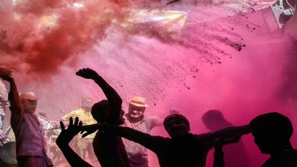 The two-day spring festival is a rowdy explosion of colour, with people smearing each other's faces with green, yellow and red powder The two-day spring festival is a rowdy explosion of colour, with people smearing each other's faces with green, yellow and red powder
