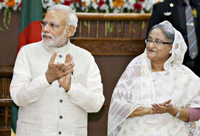 Prime Minister Narendra Modi with Prime Minsiter of Bangladesh Sheikh Hasina Prime Minister Narendra Modi with Prime Minsiter of Bangladesh Sheikh Hasina