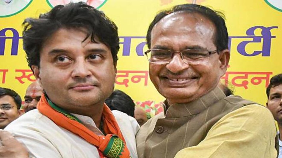 BJP leader Jyotiraditya Scindia with former Madhya Pradesh chief minister Shivraj Singh Chouhan BJP leader Jyotiraditya Scindia with former Madhya Pradesh chief minister Shivraj Singh Chouhan