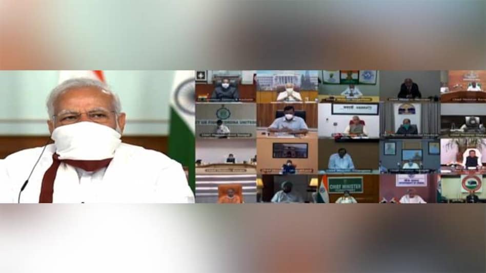 PM Modi in a video conference with state chief ministers to discuss lockdown extension PM Modi in a video conference with state chief ministers to discuss lockdown extension