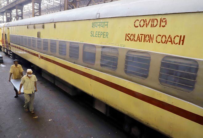 One of the isolation coaches being prepared by Indian Railways (Photo credit: PTI) One of the isolation coaches being prepared by Indian Railways (Photo credit: PTI)