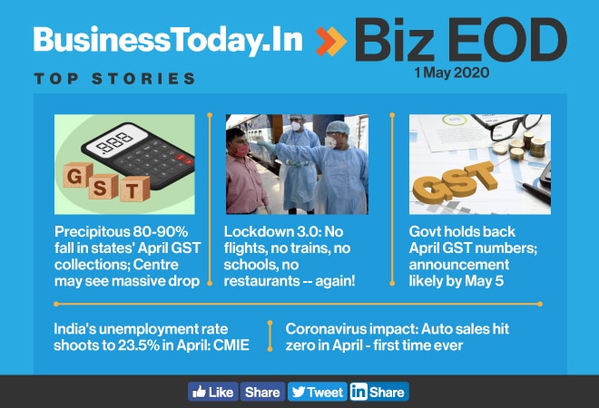 Biz EOD: Precipitous fall in states' GST; Lockdown 3.0 revealed; auto sales hit zero for 1st time